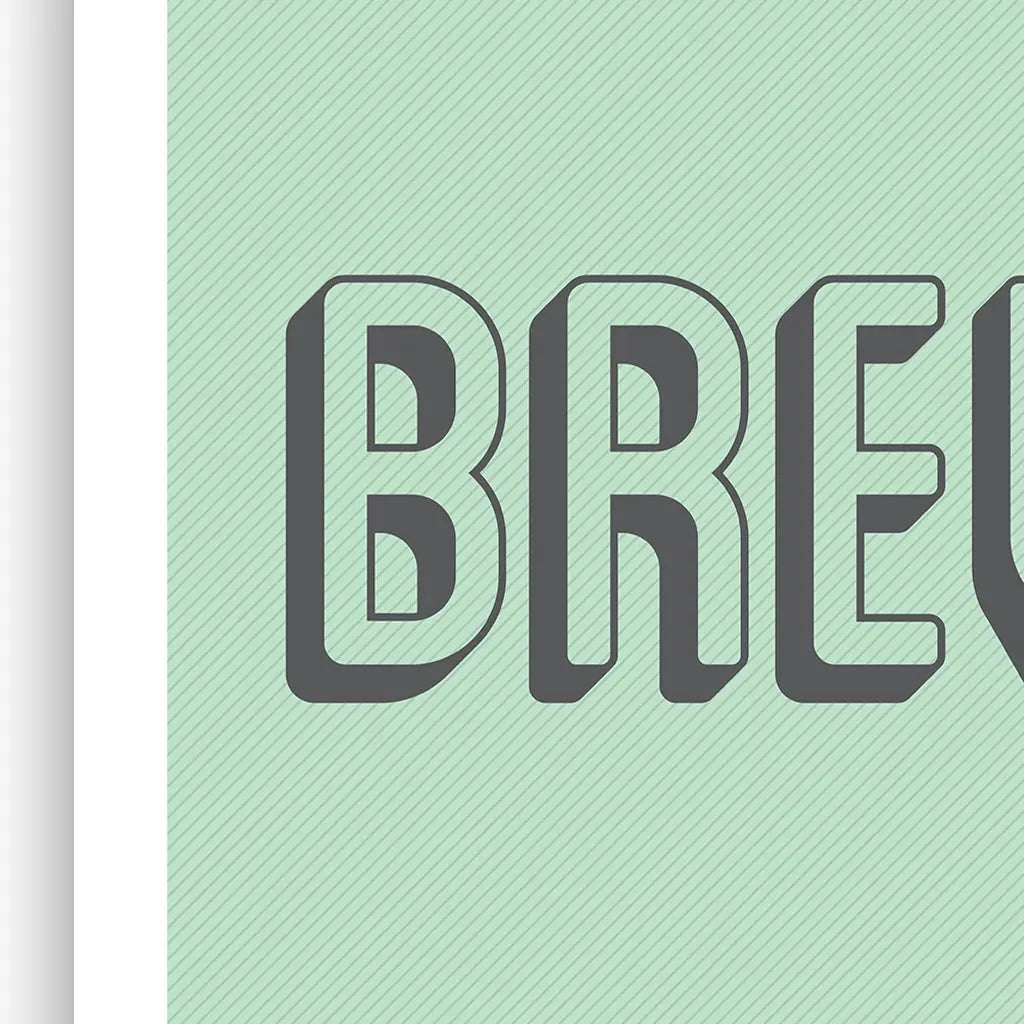 Brew Typographic Print - Print Club North
