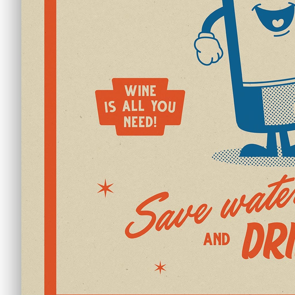 Make Time for Wine Retro Print - Print Club North