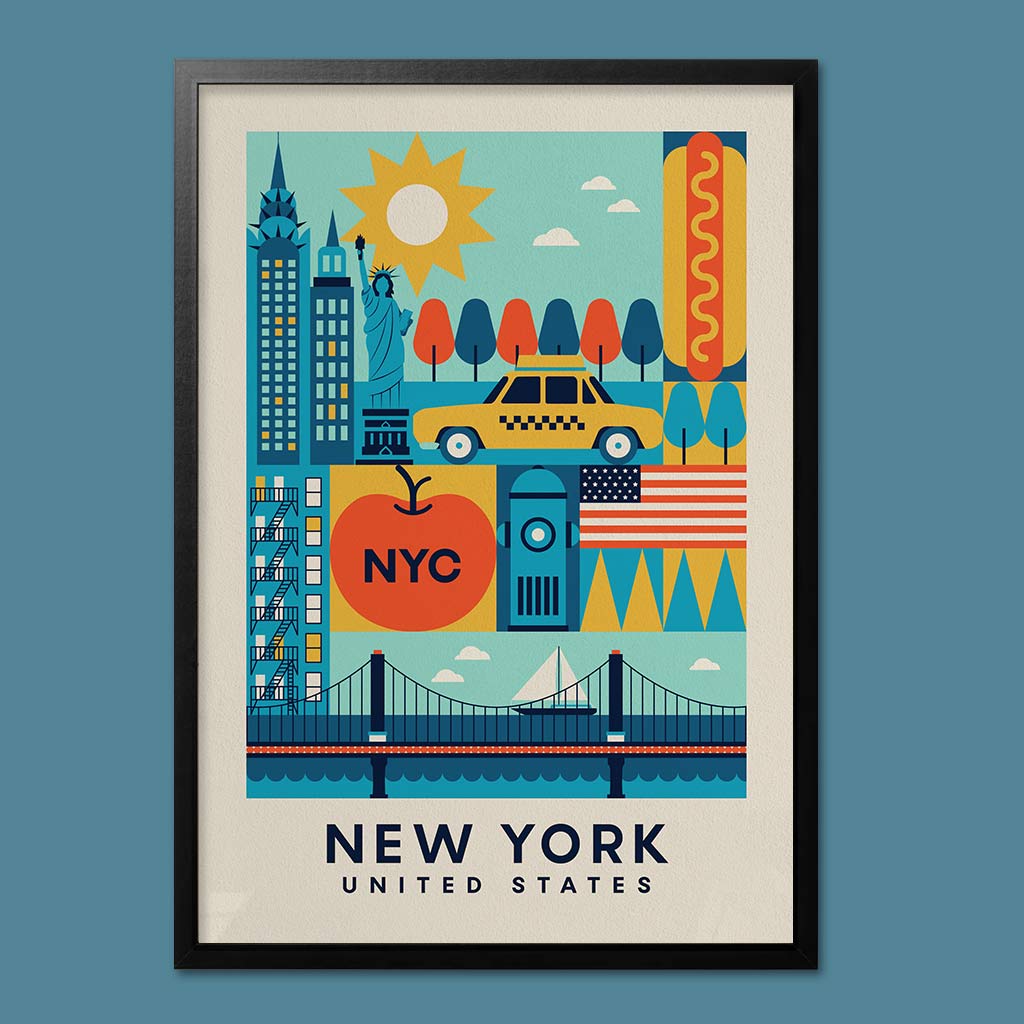 New York, United States Travel Print - Print Club North