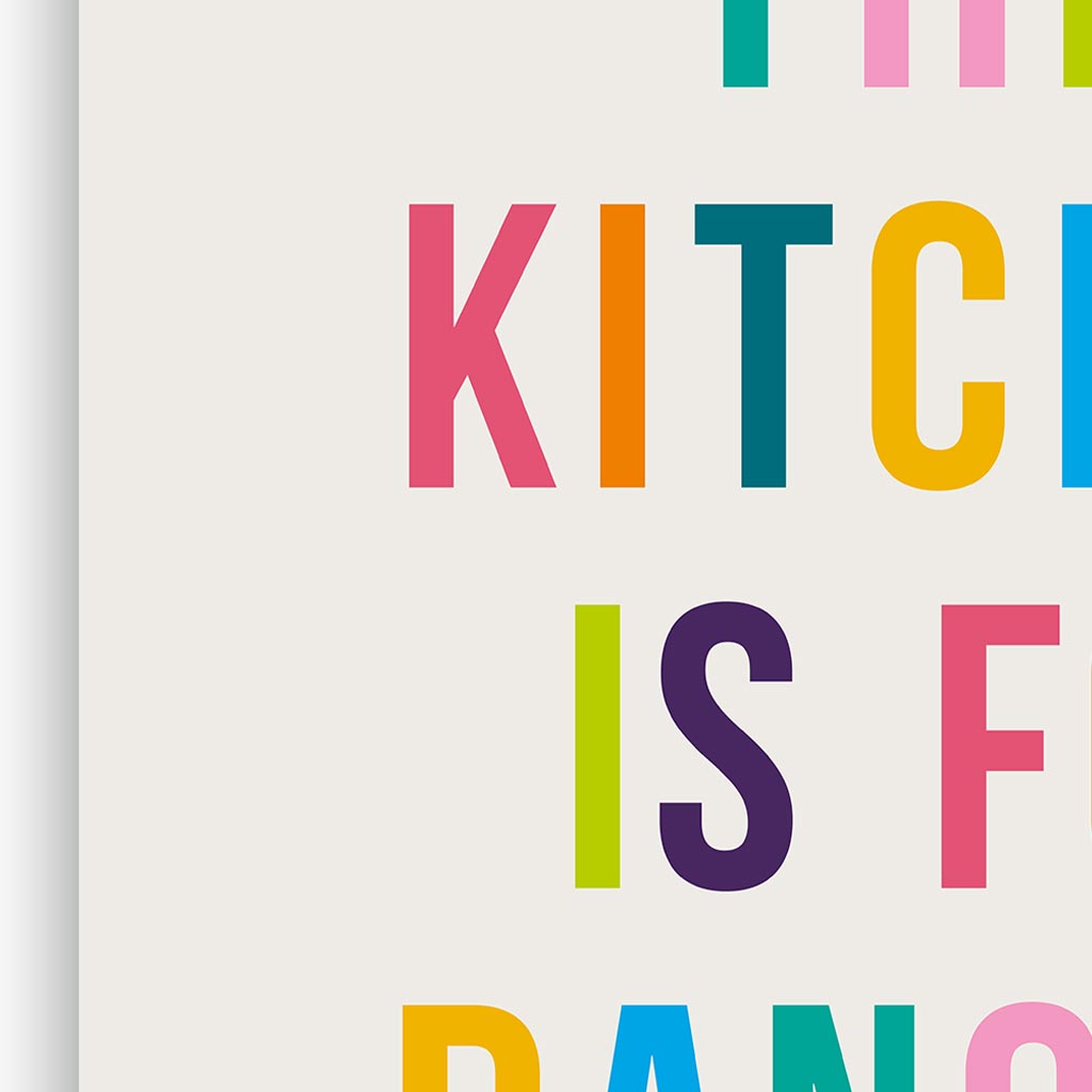 This Kitchen Is For Dancing – Typographic UK Kitchen Wall Art Print - Print Club North