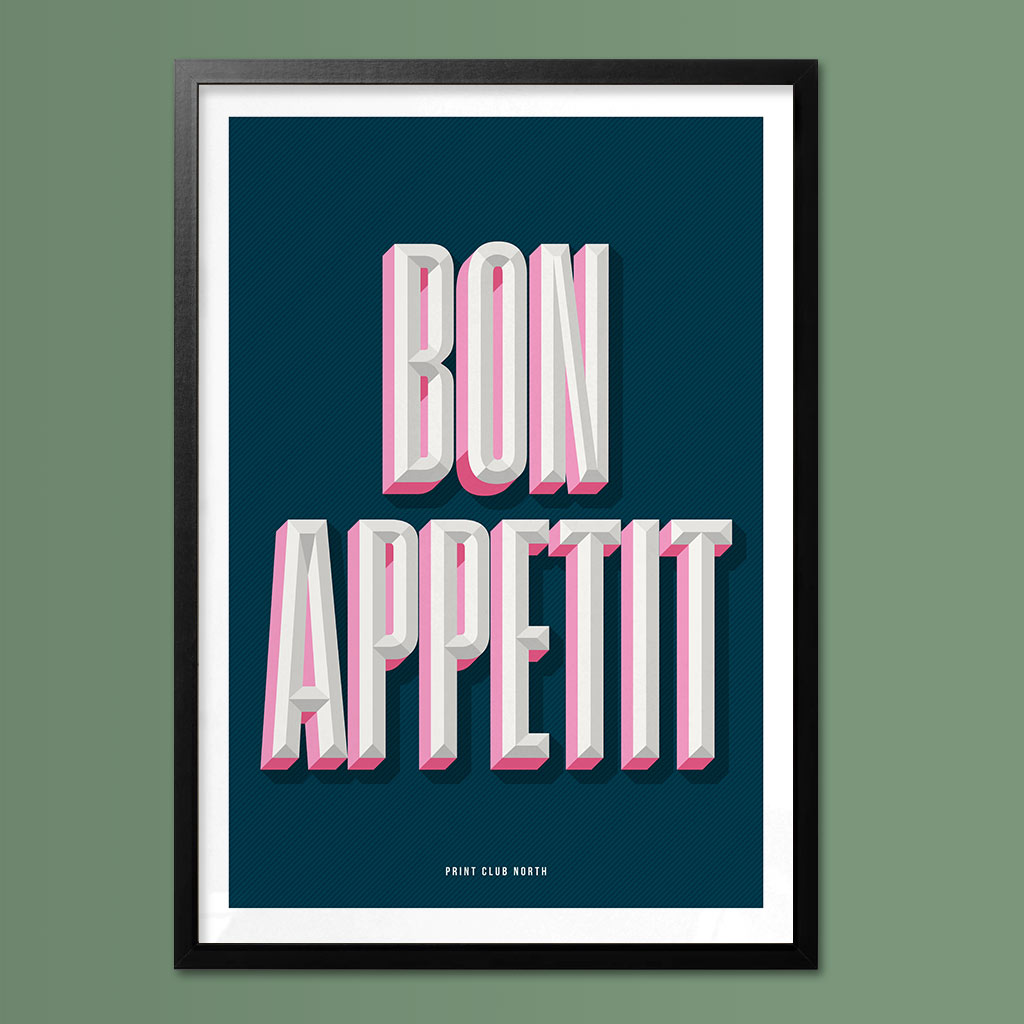 Bon Appetit Typographic Wall Art