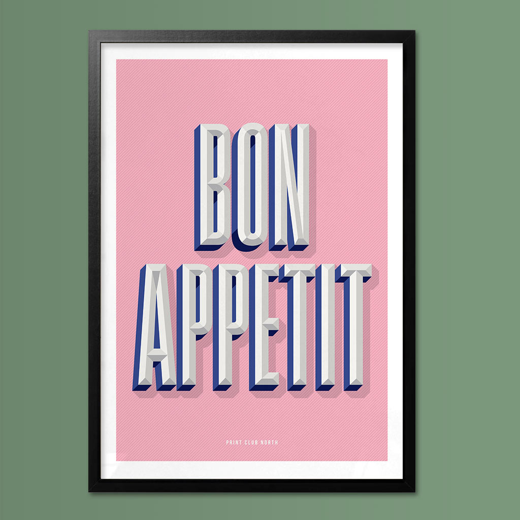 Bon Appetit Typographic Wall Art