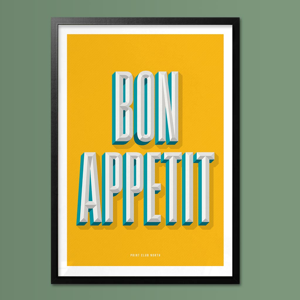 Bon Appetit Typographic Wall Art