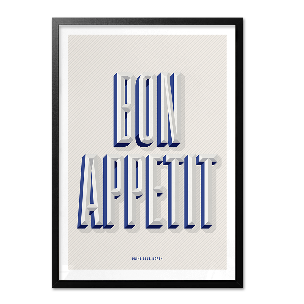 Bon Appetit Typographic Wall Art