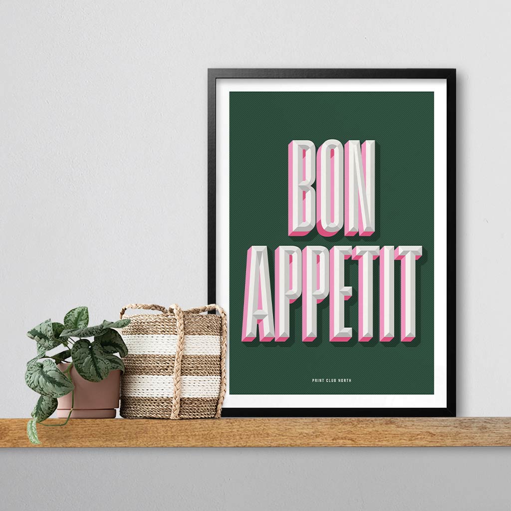 Bon Appetit Typographic Wall Art