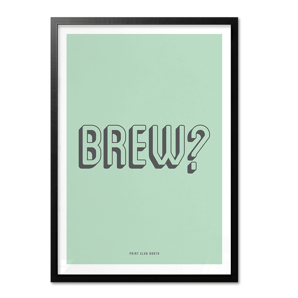 Brew Typographic Wall Art