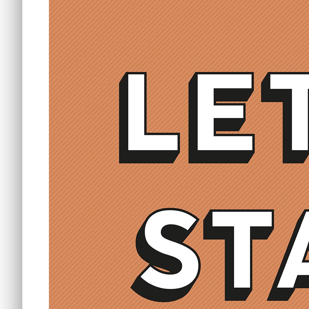 Let’s Stay Home Typographic Wall Art