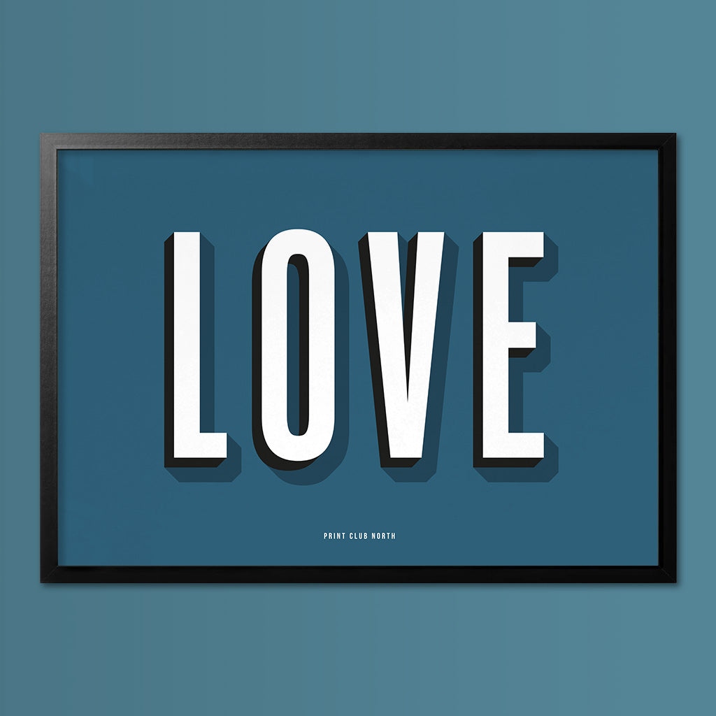 Love Typographic Wall Art