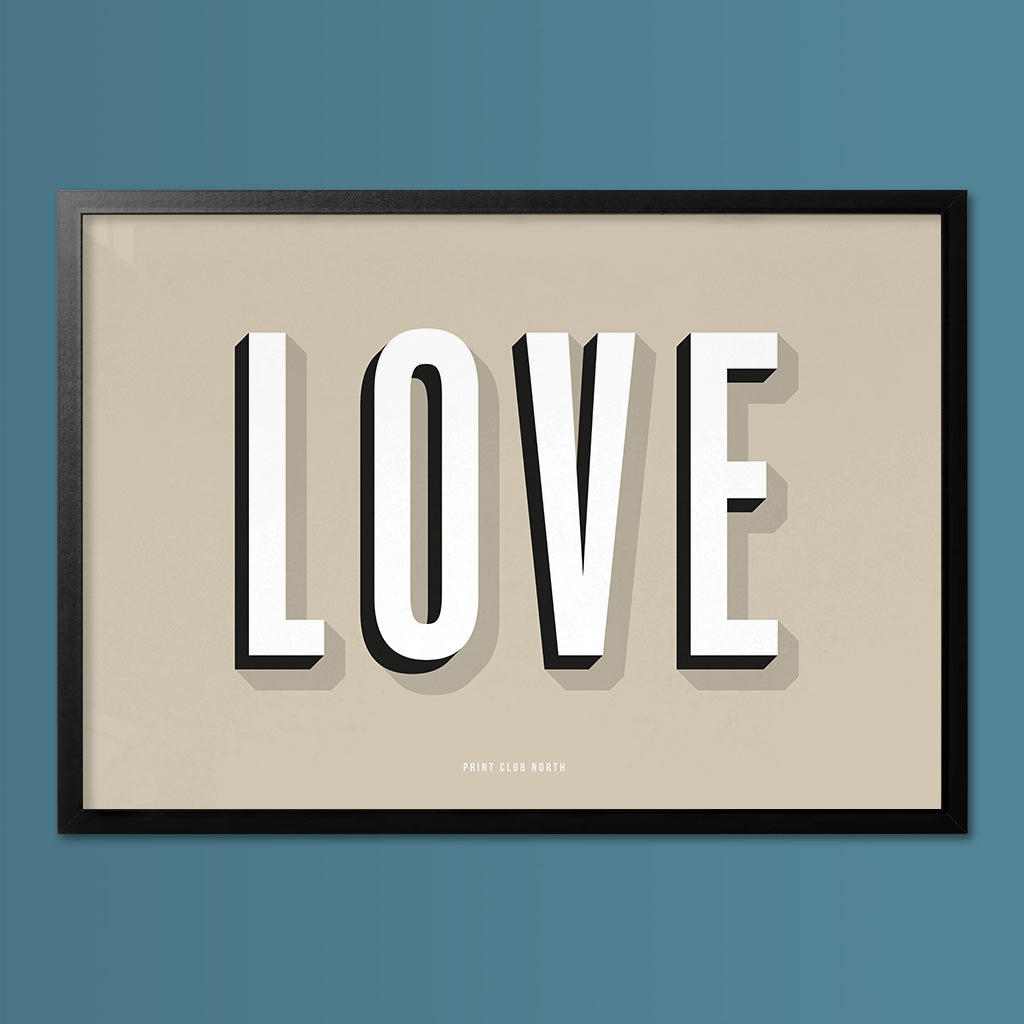 Love Typographic Wall Art