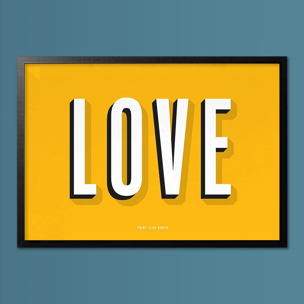 Love Typographic Wall Art