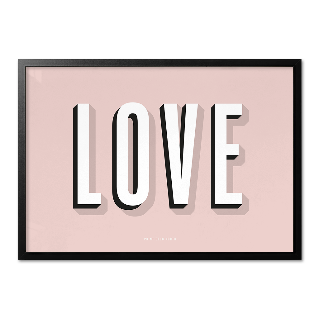 Love Typographic Wall Art