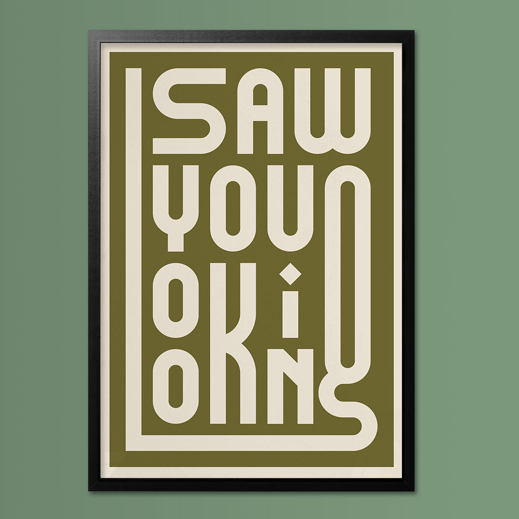 Saw You Looking Wall Art