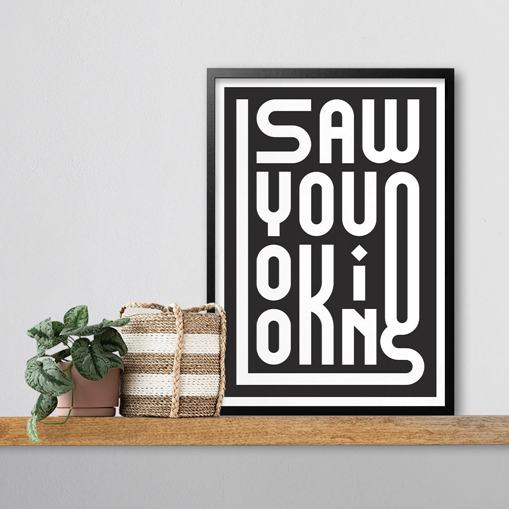 Saw You Looking Wall Art