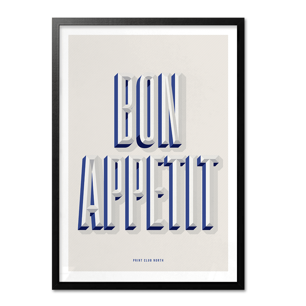 Bon Appetit Typographic Print - Print Club North