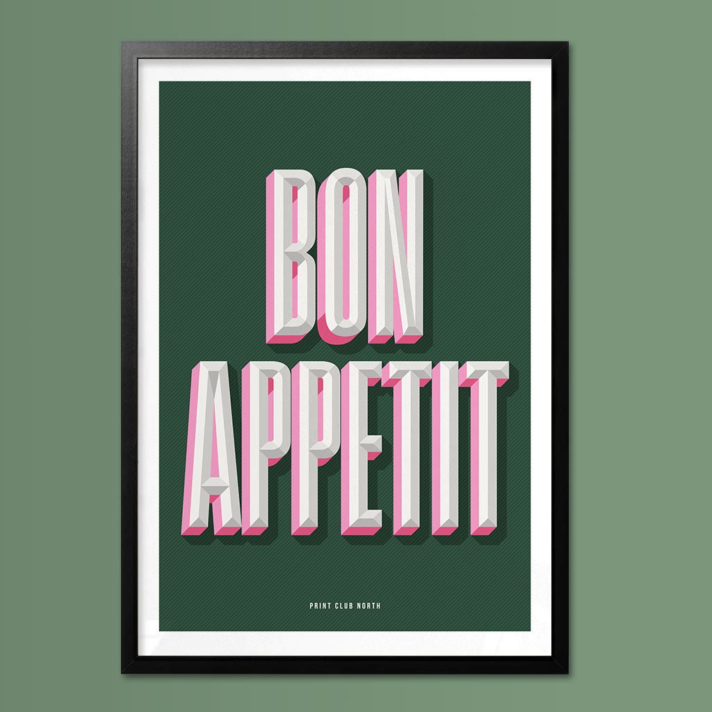 Bon Appetit Typographic Print - Print Club North