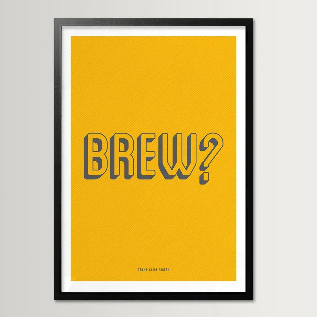 Brew Typographic Print - Print Club North