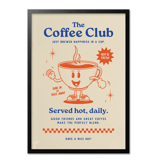 Coffee Club Retro Print - Print Club North