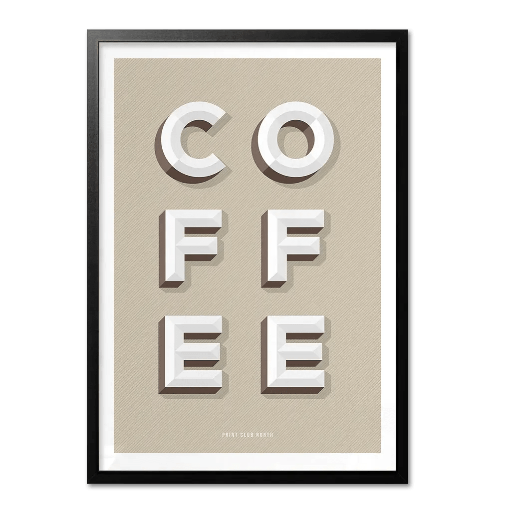 Coffee Typographic Print - Print Club North