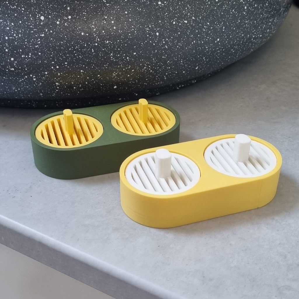 Customisable Oral-B electric toothbrush holder drip tray stand, personalised bathroom accessories brush head holder, Oral B holder pair - Print Club North