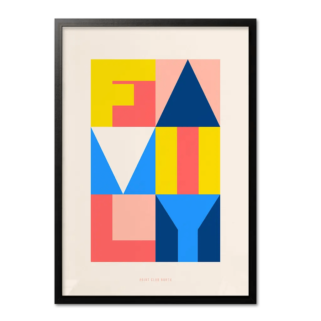Family Typographic Print - Print Club North