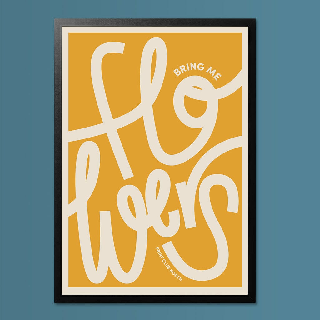 Flowers Typographic Print - Print Club North