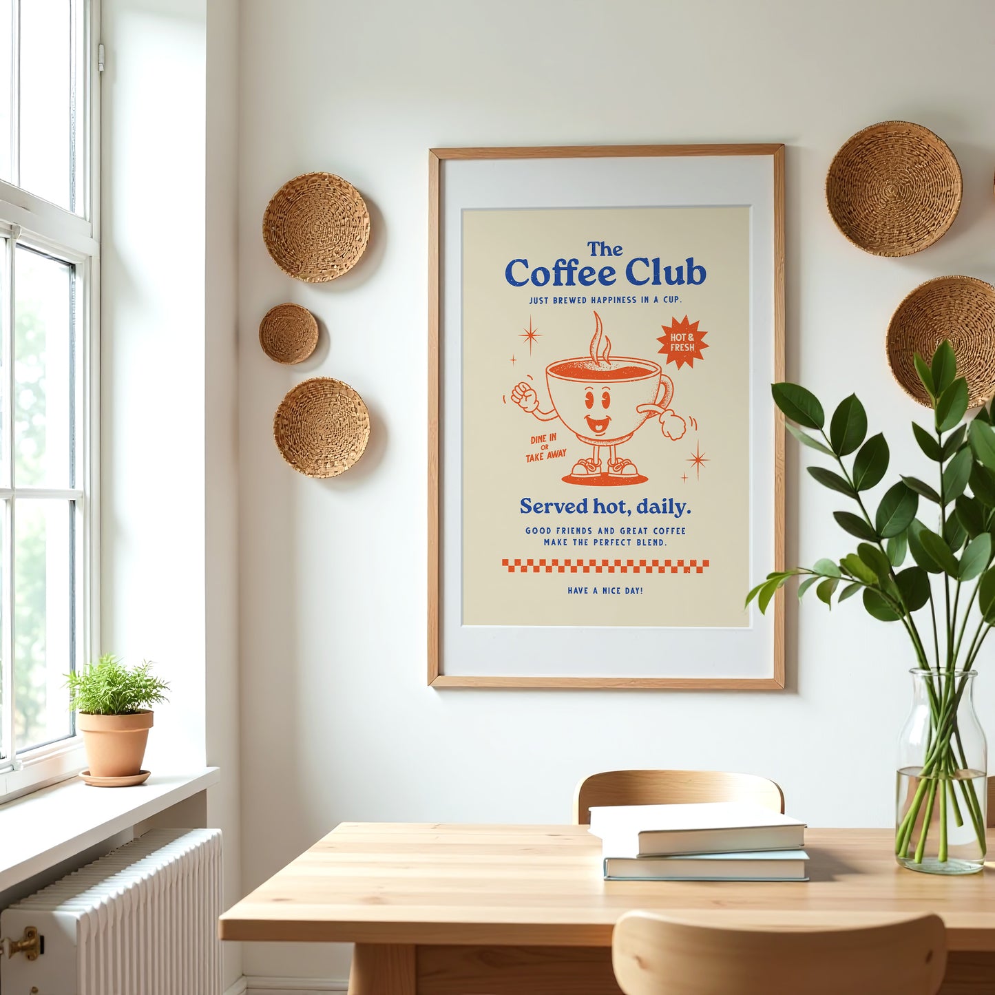 Coffee Club Retro Wall Art