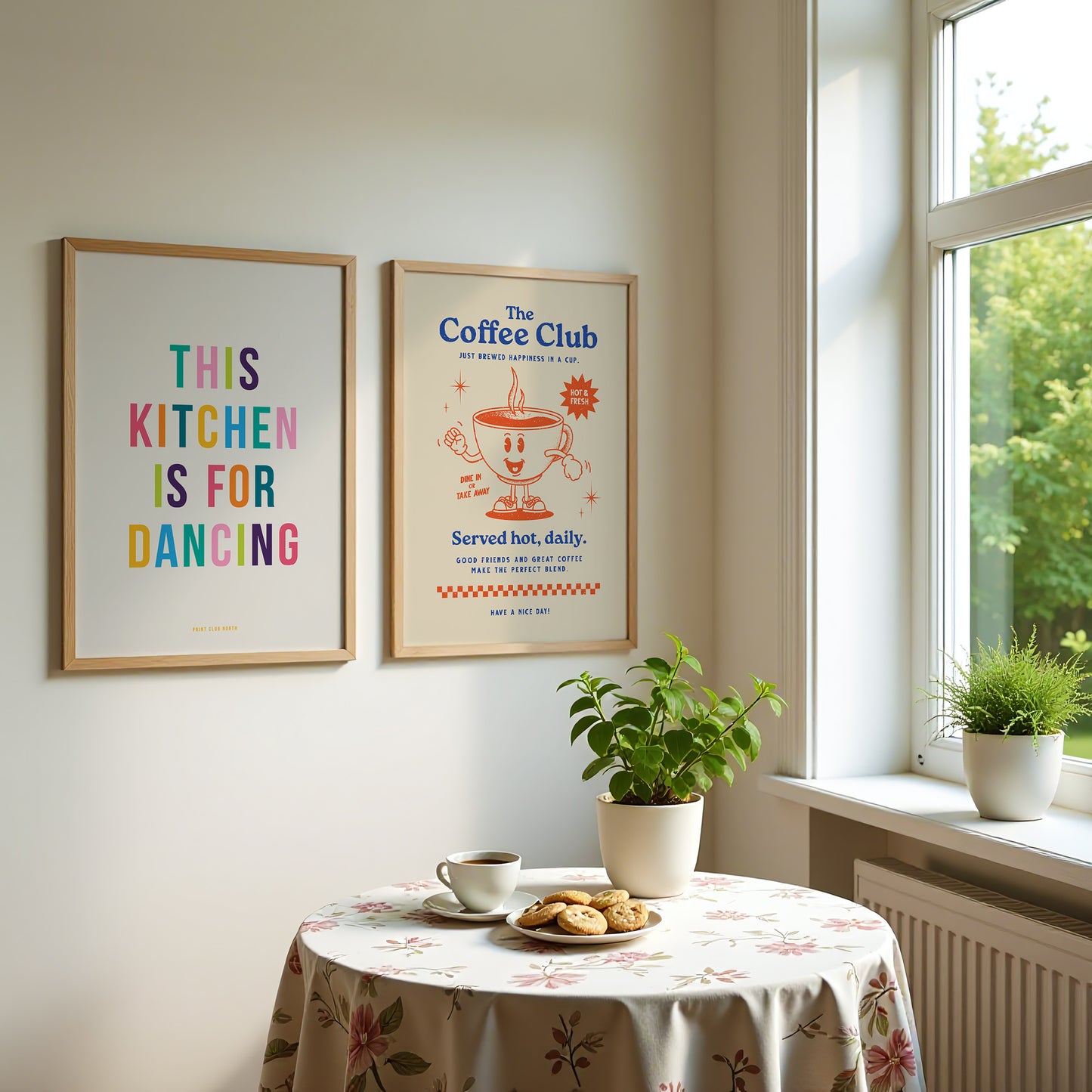 Coffee Club Retro Wall Art