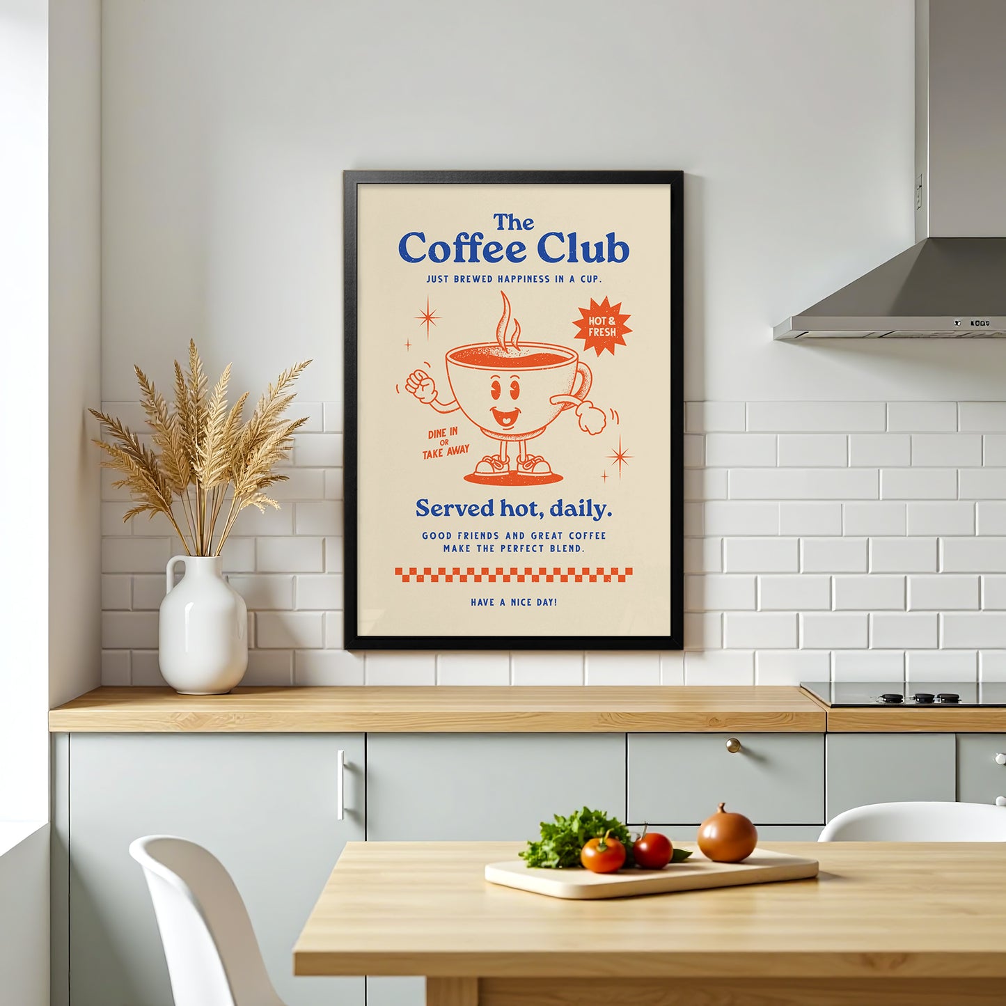 Coffee Club Retro Wall Art