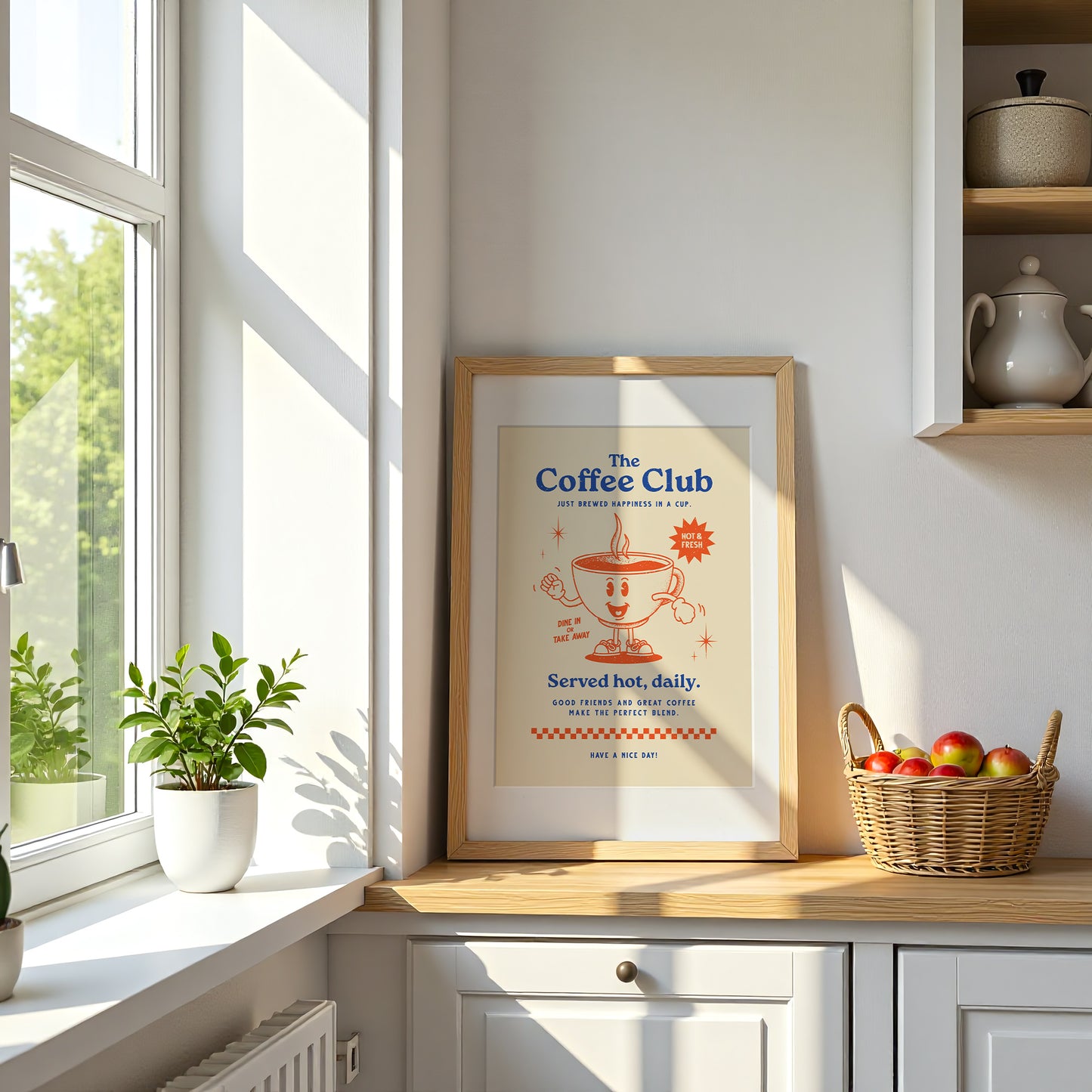 Coffee Club Retro Wall Art