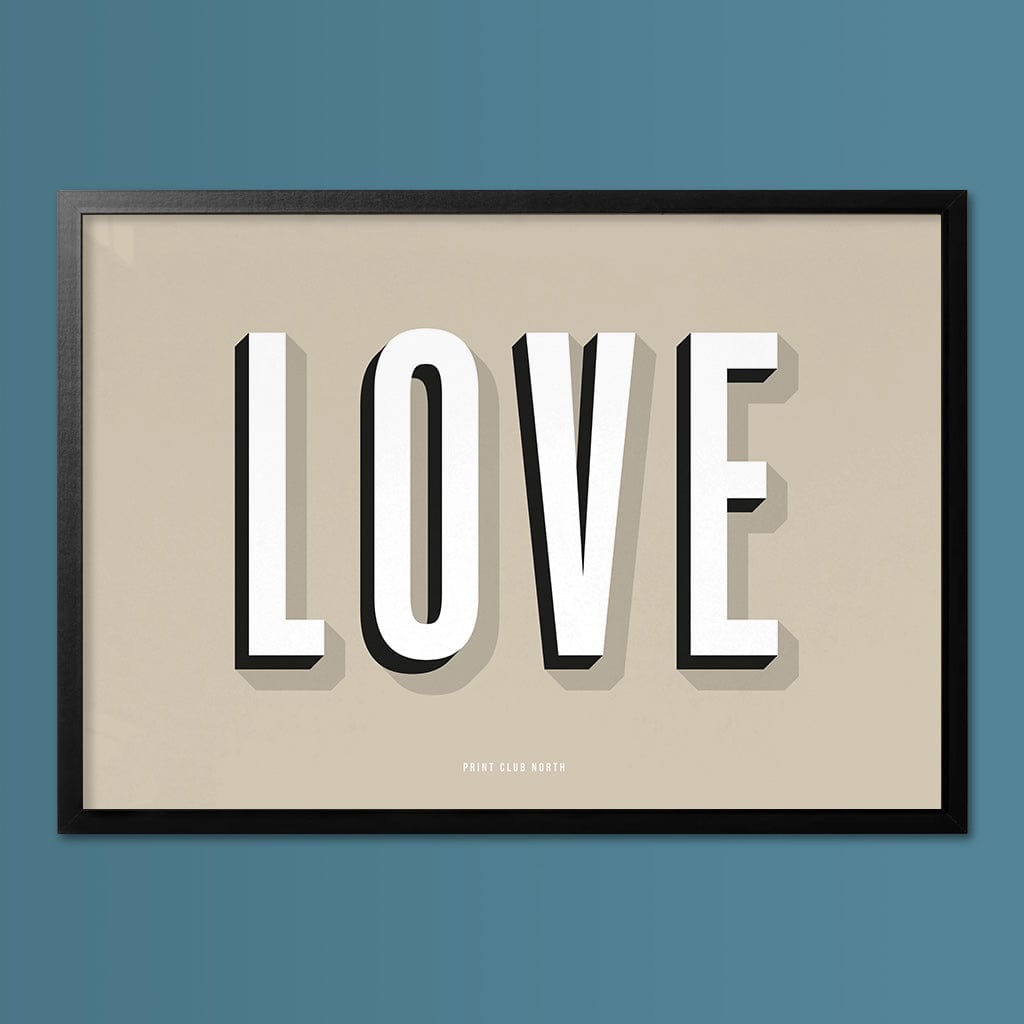 Love Typographic Print - Print Club North