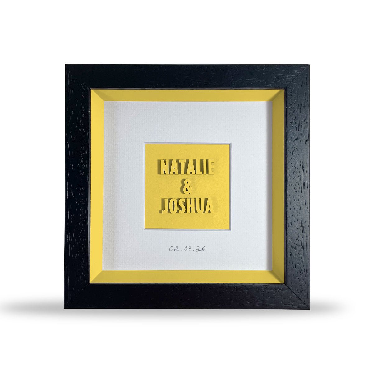 Personalised wedding day gift - framed printed bride and groom present - Print Club North
