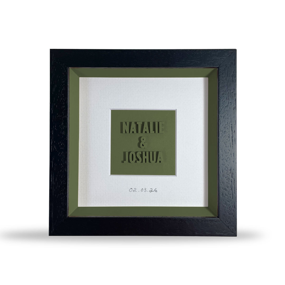 Personalised wedding day gift - framed printed bride and groom present Print Club North